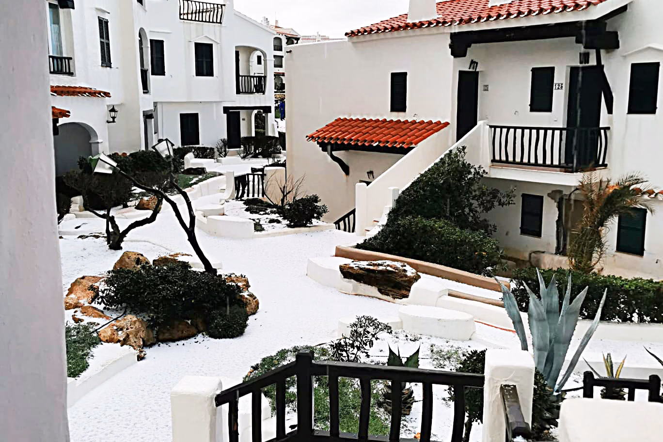 (Fotos) Granizada en Playas de Fornells