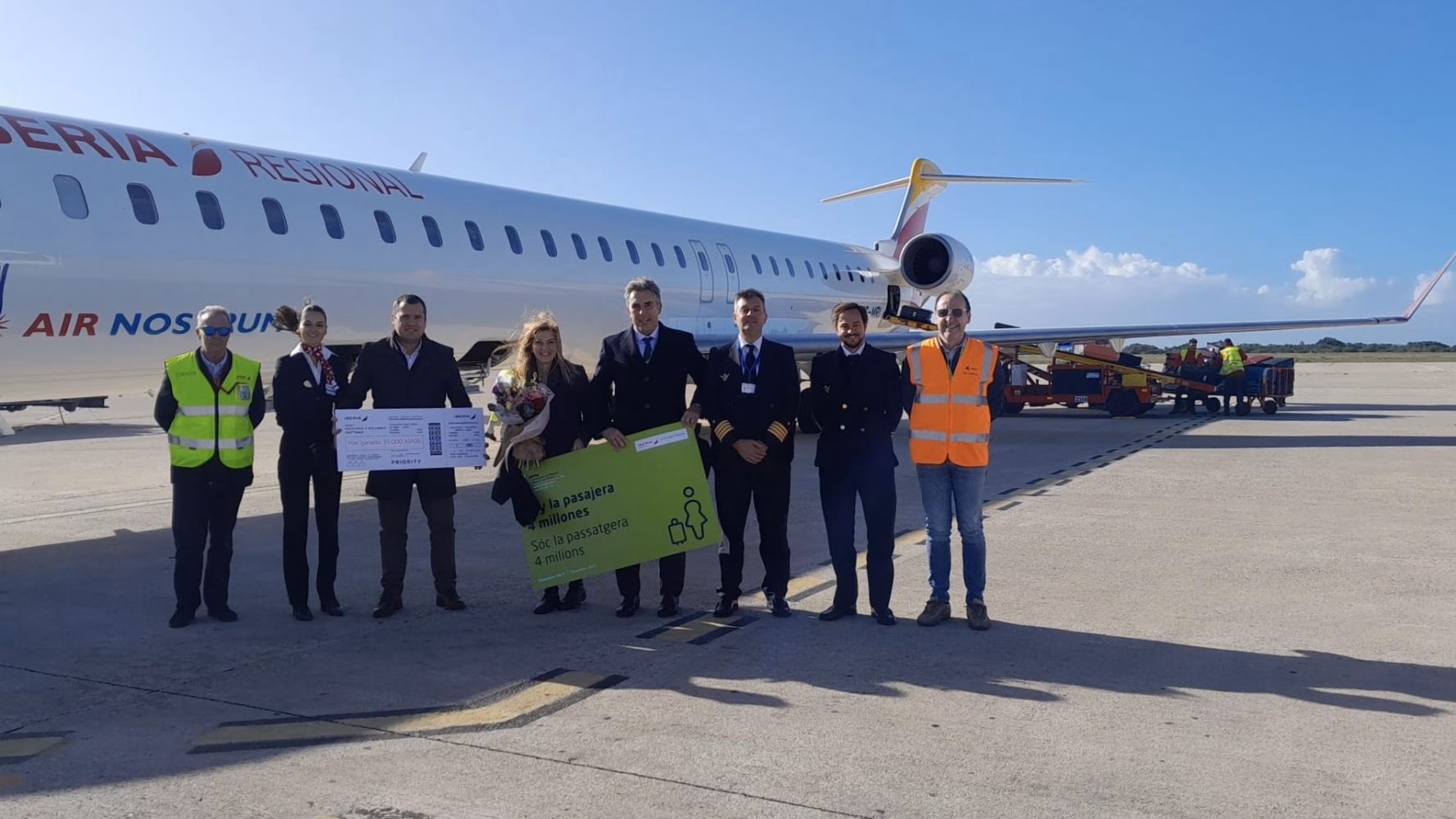 El Aeropuerto de Menorca alcanza por primera vez los 4 millones de pasajeros