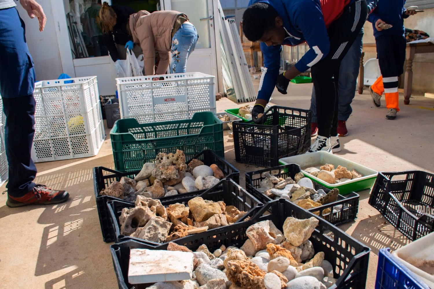 Devuelven a la costa 1.038 kg de arena, fósiles y piedras sustraídas de playas de Menorca