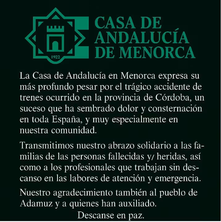 Imagen del artículo: Mensaje de condolencia