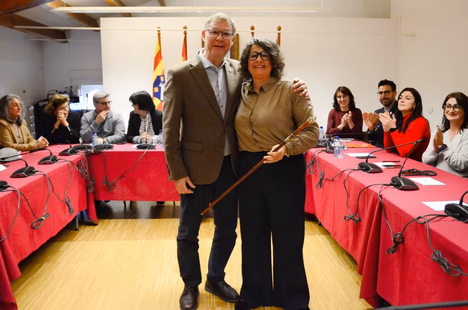 Acto de la toma de posesión con las imágenes de Sergio Moreno