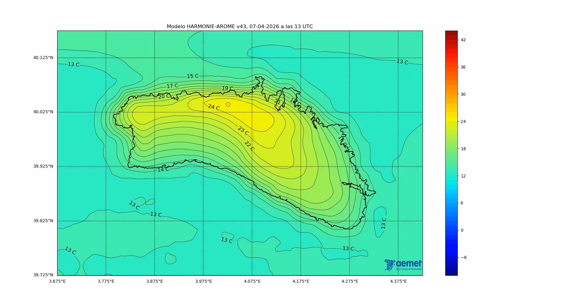 Gráfico de la AEMET.