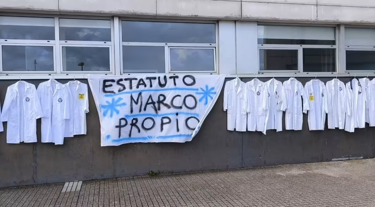 Imagen de la huelga en febrero.