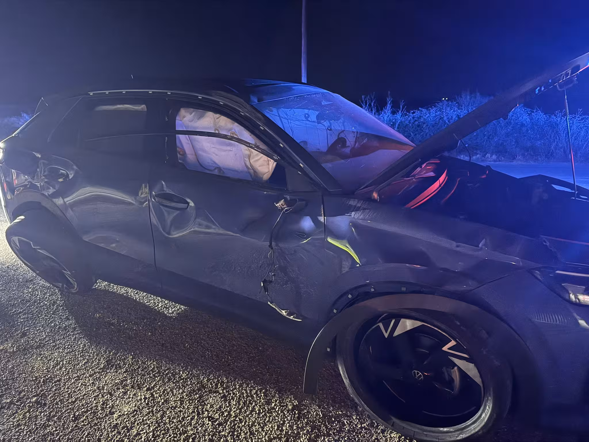 Así quedó el vehículo tras el accidente.