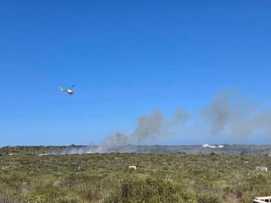 Bomberos forestales están trabajando para sofocar el incendio. (Foto: BERTUS)