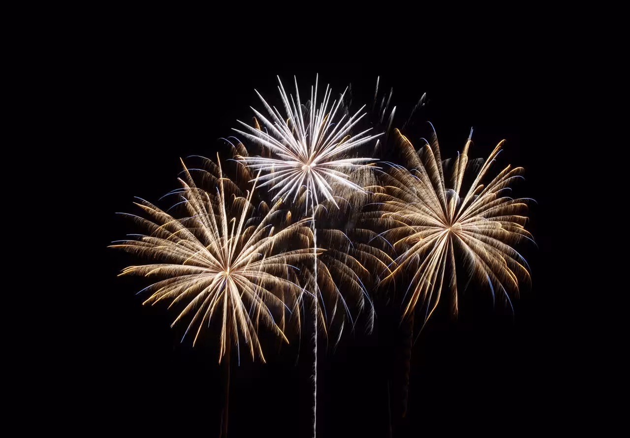 Fuegos artificiales.