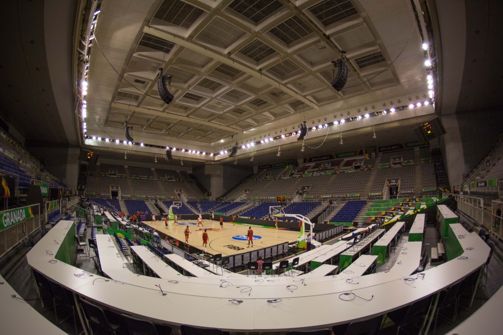 Entrenamiento de la selección española de baloncesto en el Pal