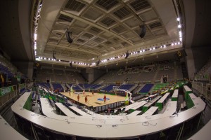 Panorámica del Palacio de los deportes de Granada, donde España jugará la primera fase.