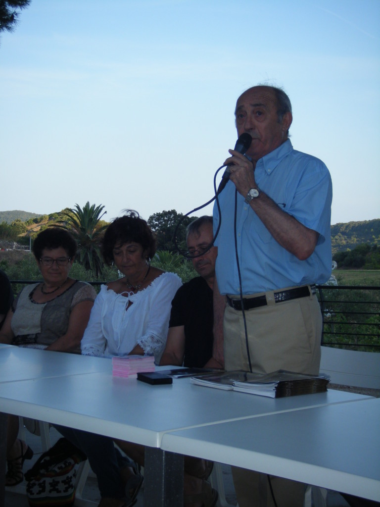 Manuel Monerris en un acto público en Ferreries