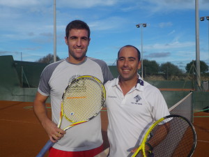 Curiel y Cardona, antes de disputar la final (Foto: FTIB)