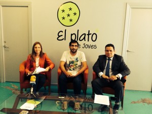 Pons, Camps y García, en el Plató de Joves durante la presentación de la edición 2014.