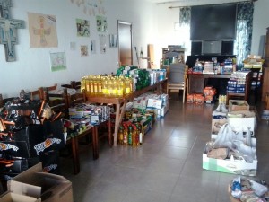 Voluntarios, empresas y particulares han hecho posible esta recogida. FOTO.- Bisbat de Menorca