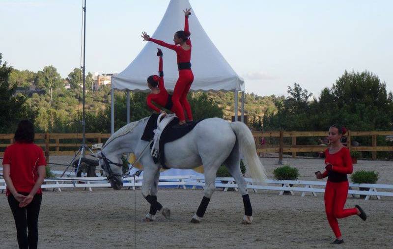 Alumnas de volteo del Club Hípic Ciutadella en el campeonato de España.