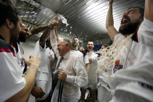 Llull, en dos momentos de las celebraciones (Fotos: ACB Photo)