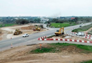 Obras en la carretera general (Foto: Tolo Mercadal)