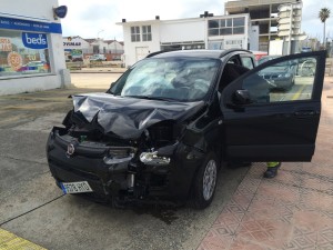 Imagen del accidente (Fotos: Tolo Mercadal)