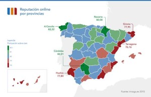 Mapa de reputación elaborado por Trivago.