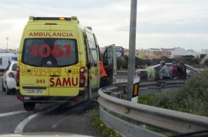 El choque se ha producido en el cruce con el camino de Sant Jordi. FOTO.- Tolo Mercadal