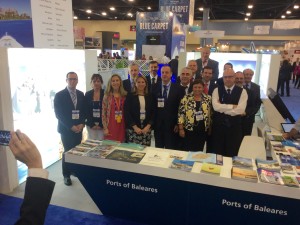 La delegación balear en la Feria de Cruceros de Miami.