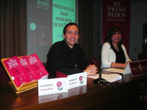 Rafel Pallicer, presidente del Cercle Artístic, y Laura Gorrias, secretaria del Premi Born.
