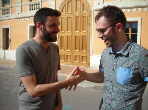 Los dos últimos ganadores del Premi Born de Teatre: Xavi Morató (izquierda) y Carles Mallol.