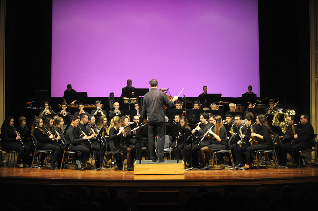 banda de musica de mao en el concert de nadal del teatre principal