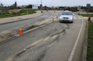 accidente en la via de ronda de mao