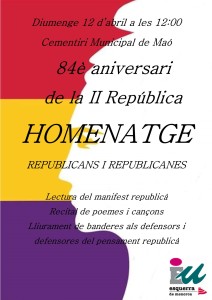 Cartel anunciador del homenaje.