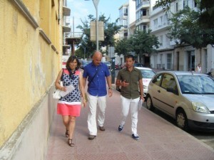 Los tres directores, en Maó, a principios de curso. FOTO.- Archivo