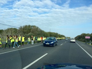 La carretera general, esta tarde.