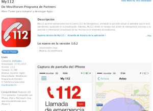 Captura de pantalla de la descripción de la aplicación en iTunes.