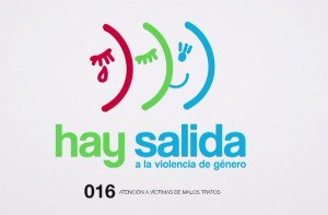 Imagen de una campaña para animar a salir de la violencia.