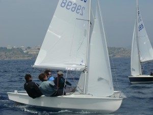 Triay y Mas, durante la regata.