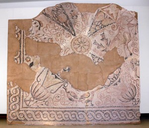Mosaico de la Basílica de la Illa del Rei. Foto: Museu de Menorca.