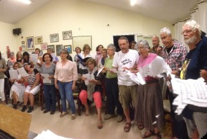 Ensayo de Pourpre Noire y Moments a Cor para el concierto de esta noche. Foto: Agnès Long.