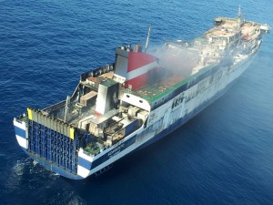 Aspecto del barco durante la jornada del jueves. FOTO.- OPC Balears