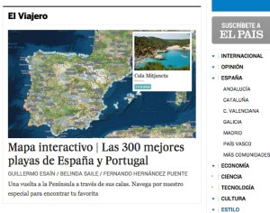 Pantallazo de la portada de la edición digital de "El País"