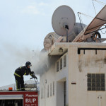 incendio nave  de fibralink en el poligono de mao