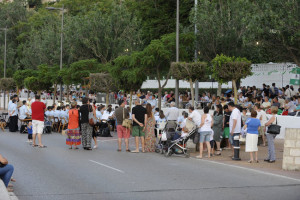 Momento de la actuación de la Banda de Música de Maó. FOTO.- Tolo Mercadal