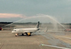 Momento de la llegada del avión (Foto: Aena)