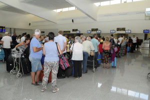 colas en el aeropuerto