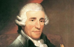 El compositor Joseph Haydn. La foto superior corresponde al fresco 'La creación de Adán' de Miguel Ángel en la Capilla Sixtina.