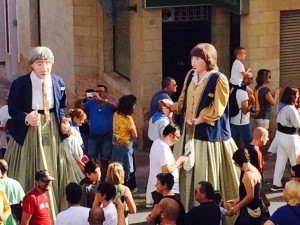 Salida de los "gegants" esta mañana.