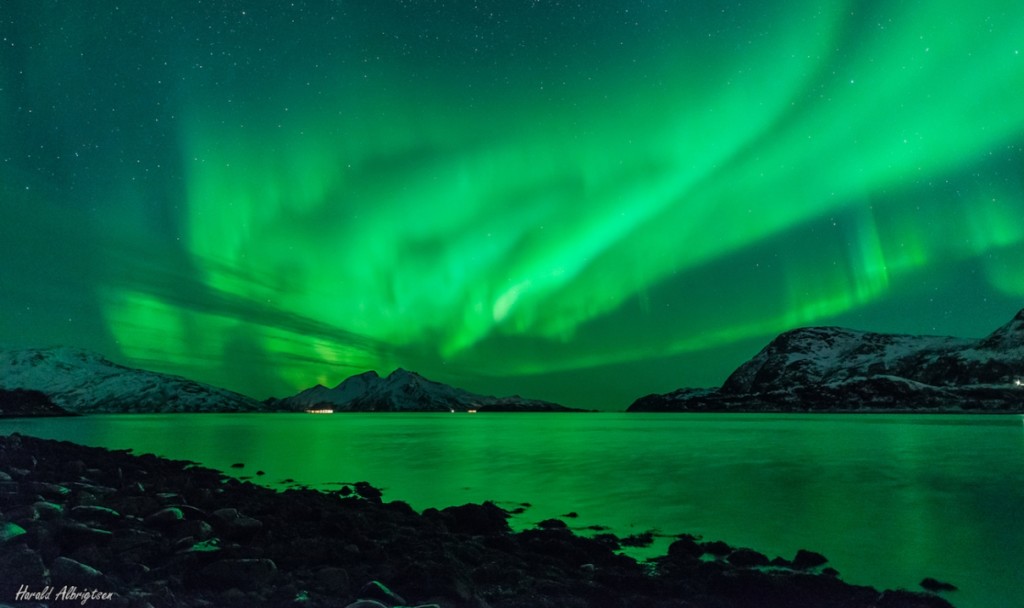 Aurora boreal en Tromso (Noruega). Foto: Harald Albrigtsen.