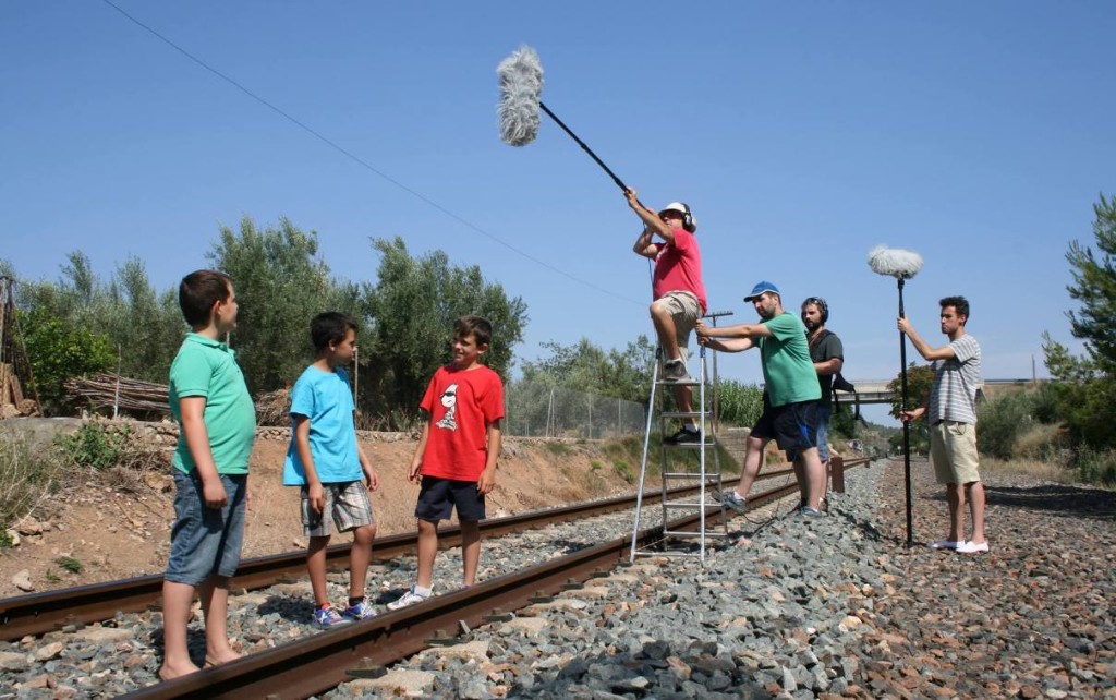 Imagen del rodaje de 'El tren', que cuenta con Borja Mateo como uno de sus protagonistas.