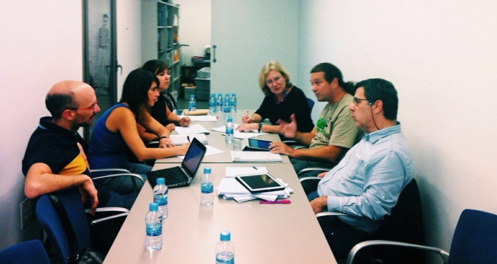 Imagen de la reunión del jurado del Premi Born 2015 en La Seca Espai Brossa de Barcelona. Foto: Cercle Artístic.