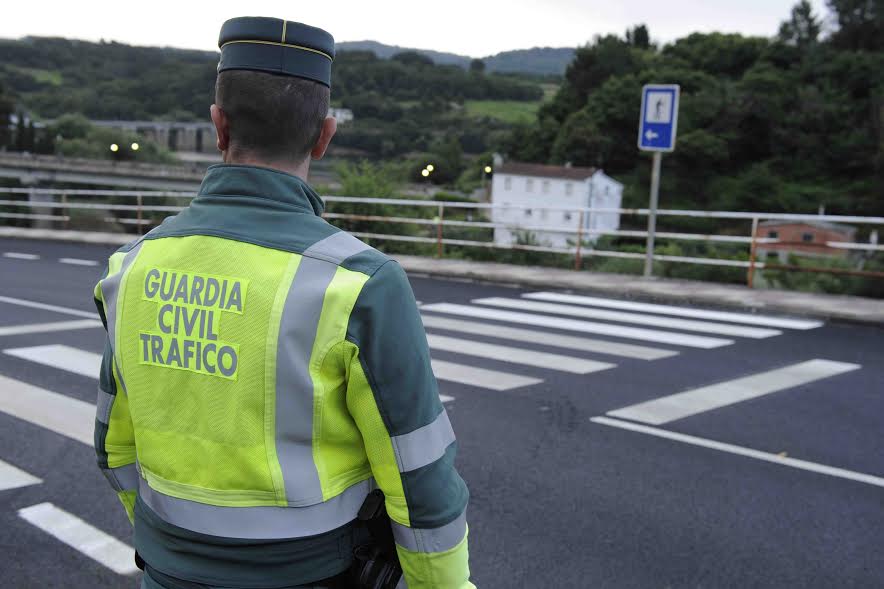 Un agente de la Guardia Civil, durante un control.