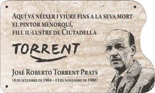 Placa en memoria de Josep R. Torrent.