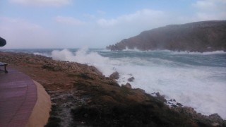 Mal tiempo en Fornells (Foto: Tolo Mercadal)