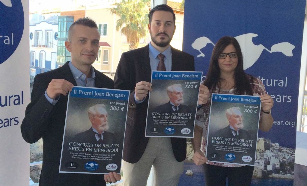 Lucas Pons, Joan Pons y Loli Martínez, secretario, presidente y vocal de Foment Cultural de Menorca. Foto: F.C.M.